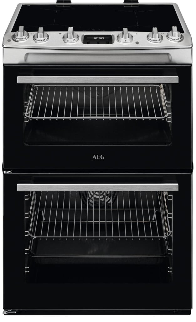 AEG CIX6540ACM 60cm Wide Double Oven Electric Cooker with Induction Hob – Stainless Steel – A Rated #417159
