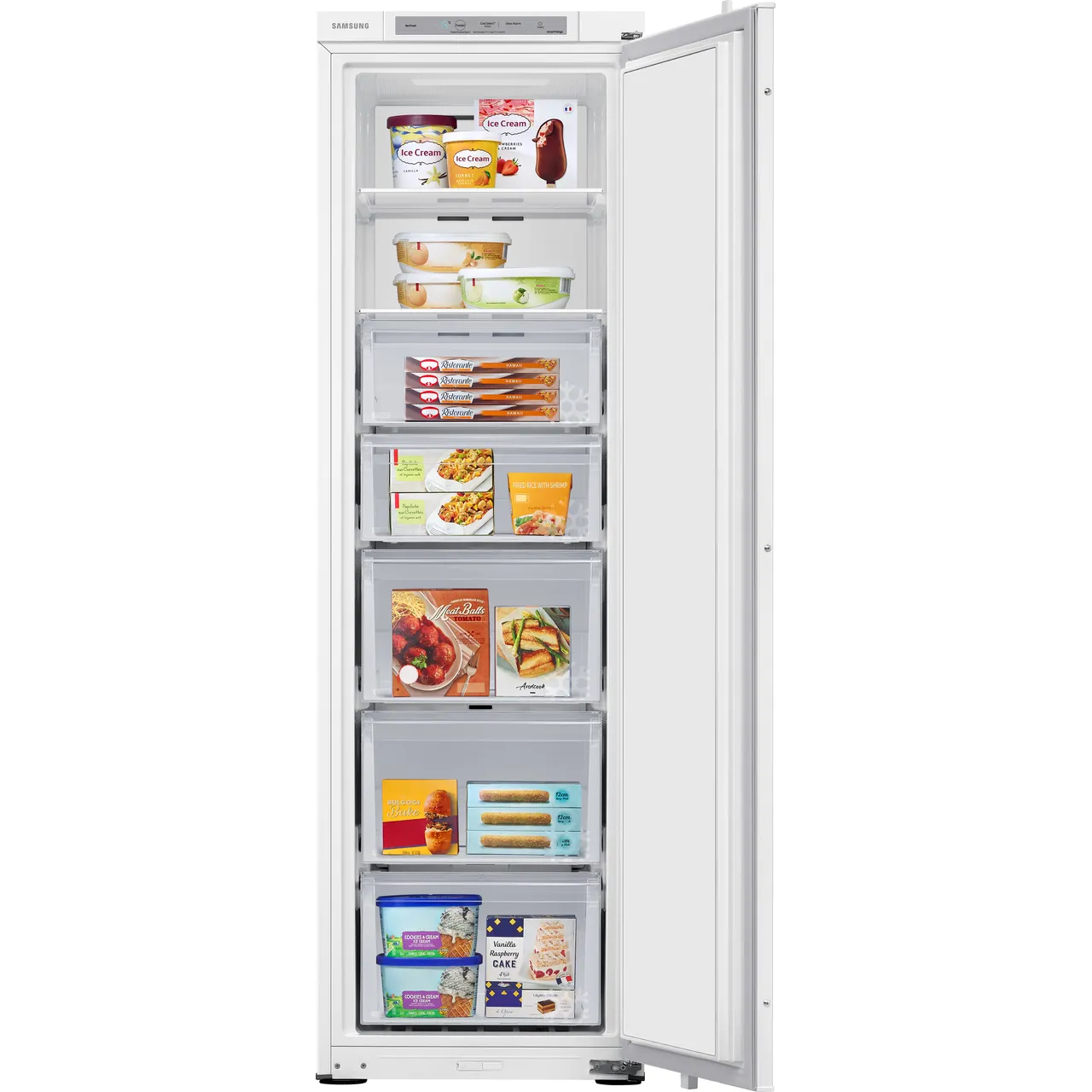 Samsung BRZ22600EWW Integrated 178cm Frost Free Upright Freezer with Sliding Door Hinge Kit – E Rated #409160
