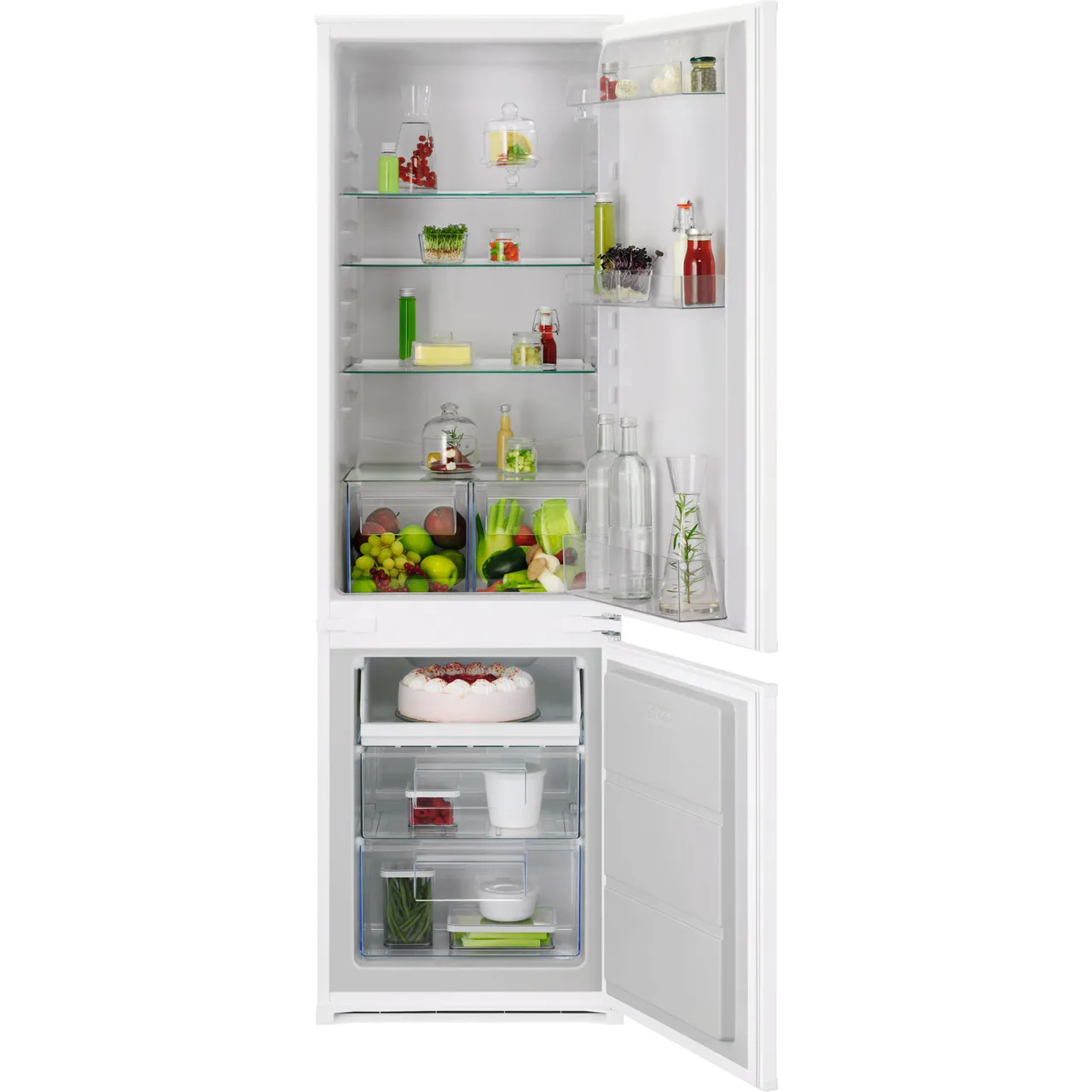AEG OSC6L181ES 177cm 70/30 Integrated Fridge Freezer with Sliding Door Hinge – White – E Rated #417204