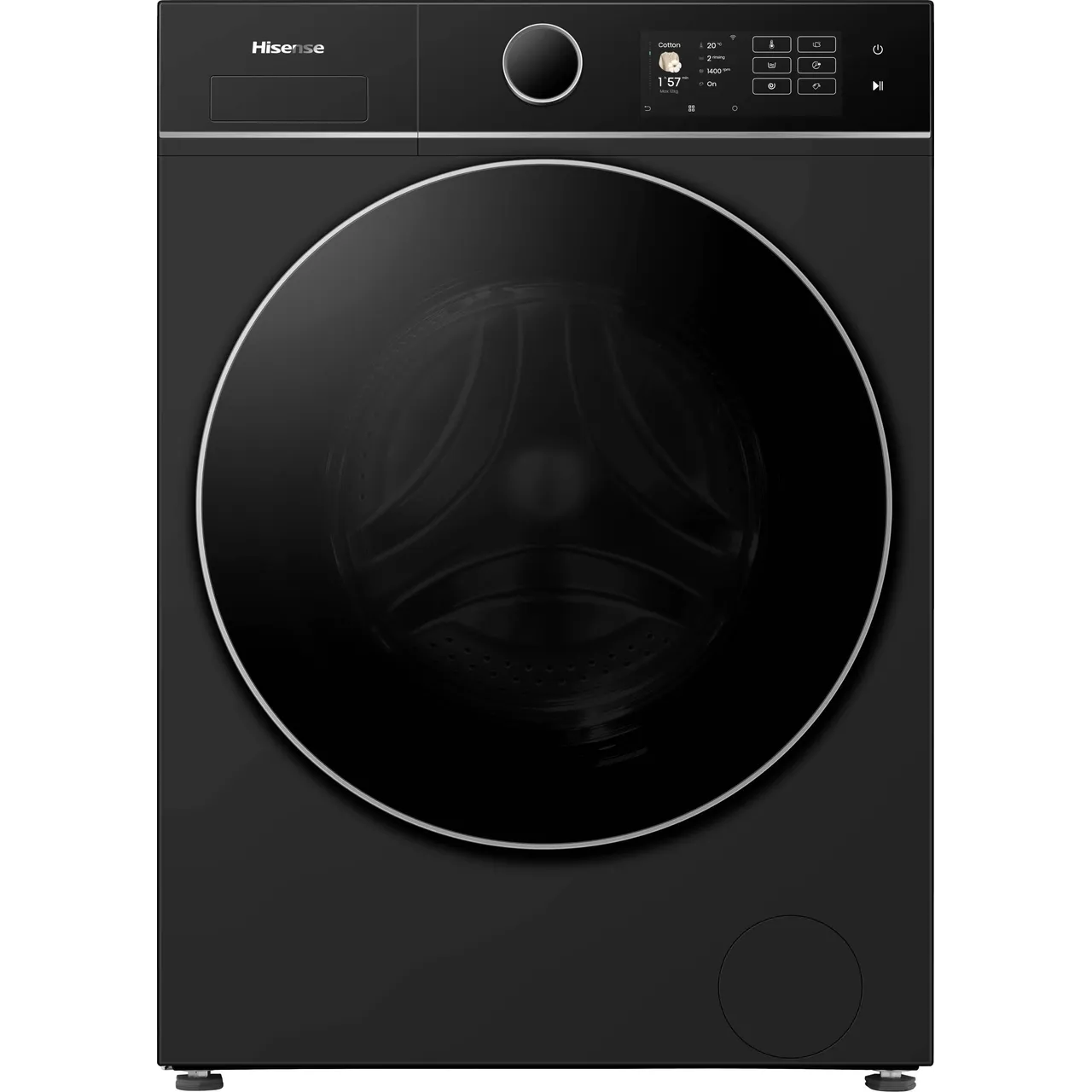 Hisense 5i KitchenFit Series WF5I1245BBR 12kg WiFi Connected Auto Dosing Washing Machine with 1400 rpm – Black – A Rated #418056
