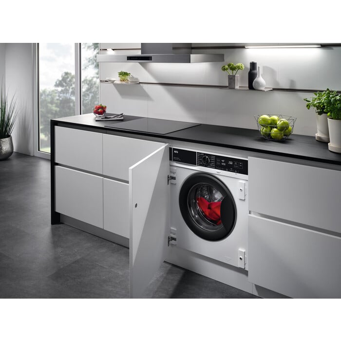 AEG 7000 Series L7WC84636BI Integrated 8Kg / 4Kg Washer Dryer with 1551 rpm – White – D Rated [Wash&Dry], B Rated [Wash Only] #418011