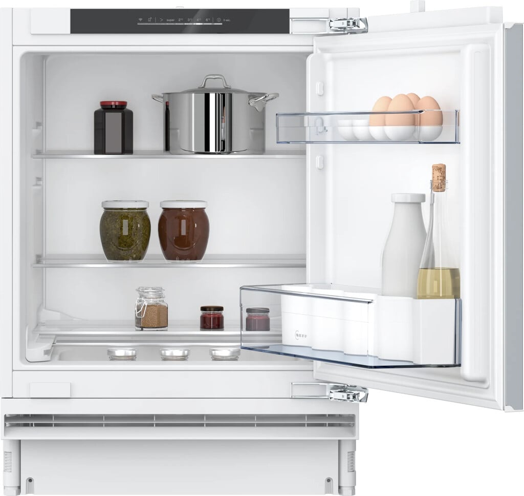 NEFF N50 KU1212FE0G Integrated Under Counter 82cm Fridge – Fixed Door Hinge Kit – Stainless Steel – E Rated #416883