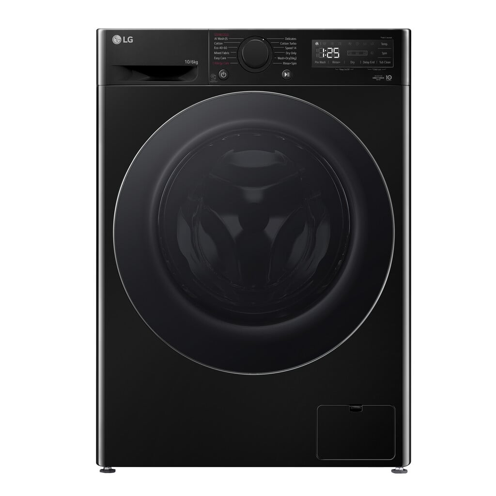 LG Series 4 AI Direct Drive™ FWY606NCLN1 10Kg / 6Kg Washer Dryer with 1400 rpm – Onyx Black – D Rated [Wash&Dry], A Rated [Wash Only] #417379