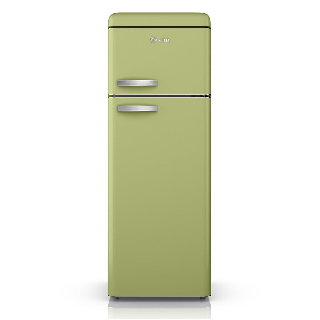 Swan Retro SR11010GNE 150cm 70/30 Small Fridge Freezer – Green – E Rated #417948