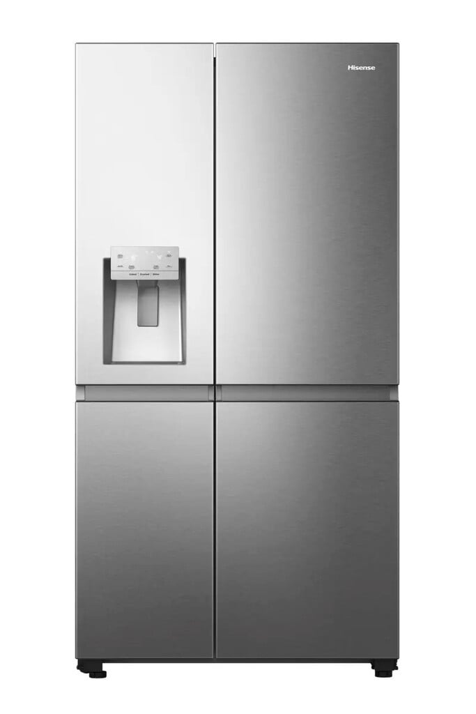 Hisense PureFlat Infinite RS818N4TIE Wifi Connected Non-Plumbed Total No Frost American Fridge Freezer – Stainless Steel – E Rated #401033