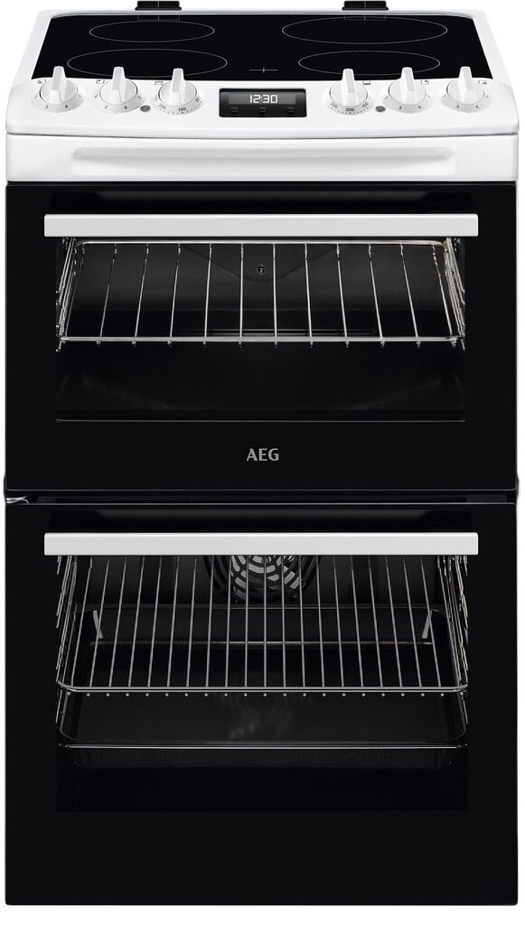 AEG CCX1530ACW Double Oven Electric Cooker with Ceramic Hob – White – A/A Rated #417649