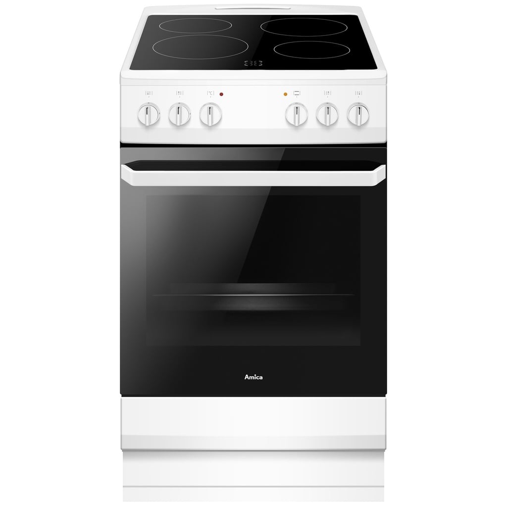 Amica AFC1530WH 50cm Wide Single Oven Electric Cooker with Ceramic Hob – White – A Rated #417397
