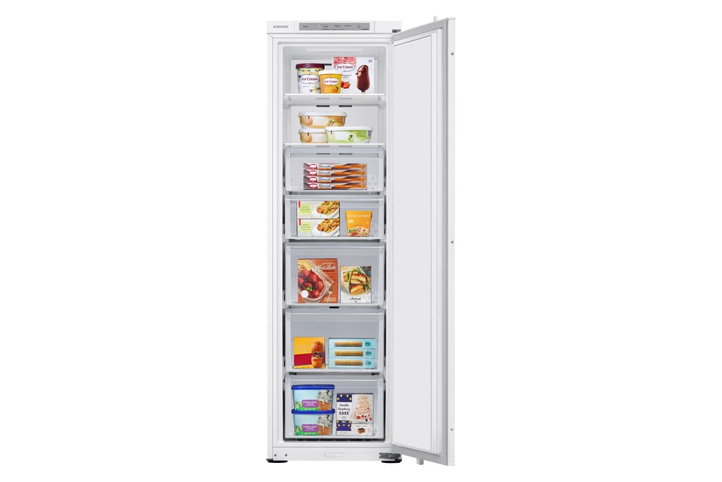 Samsung BRZ22600EWW Integrated 178cm Frost Free Upright Freezer with Sliding Door Hinge Kit – E Rated #409160