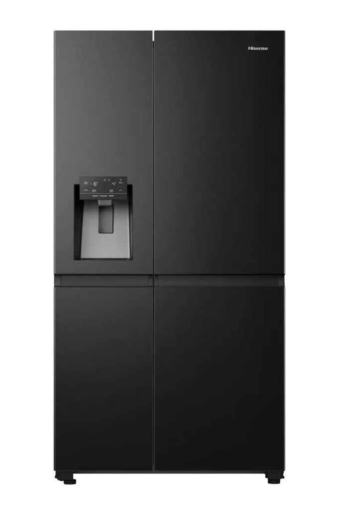 Hisense PureFlat RS818N4TFC Wifi Connected Frost Free American Fridge Freezer – Black Stainless Steel – C Rated #413825