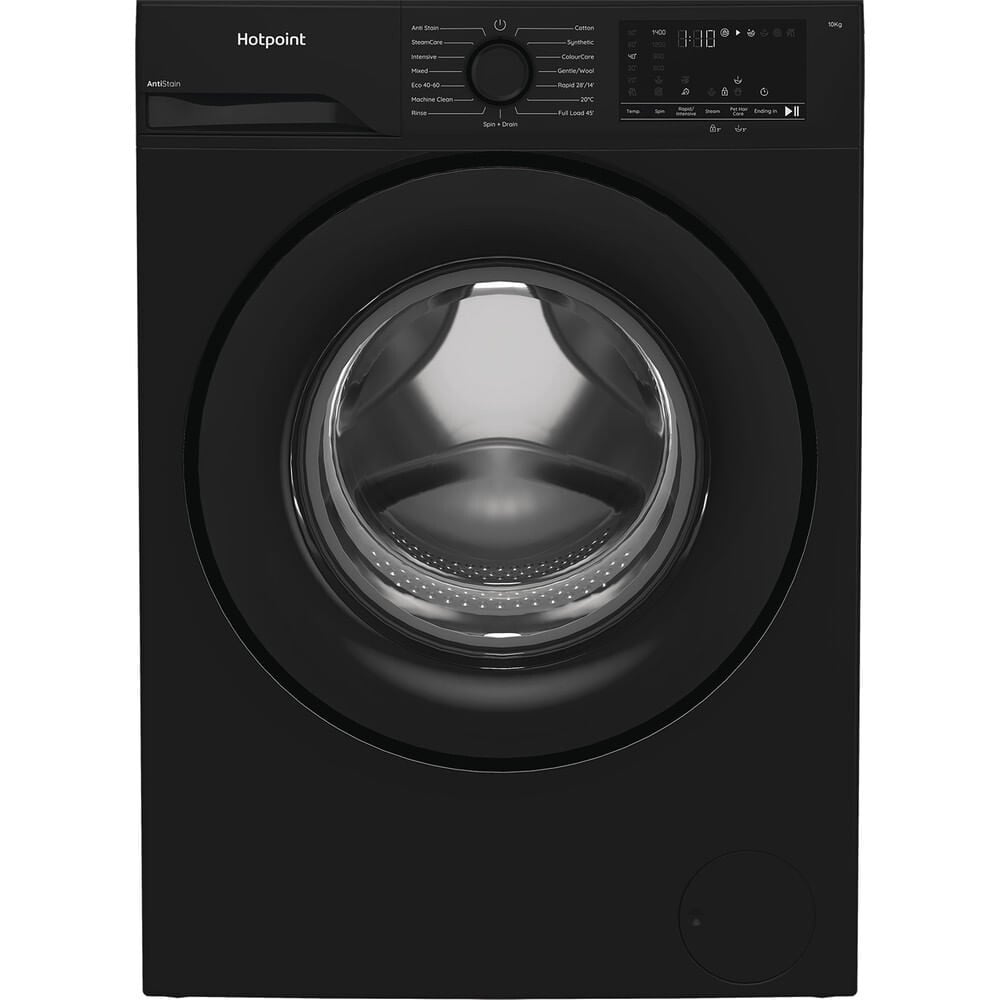 Hotpoint AntiStain H 101B ANTI STAIN UK 10kg Washing Machine with 1400 rpm – Black – A Rated #417739