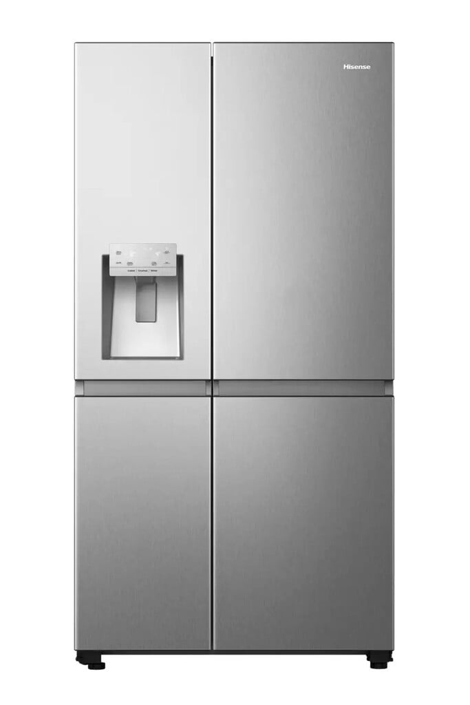 Hisense PureFlat Infinite RS818N4TIC Wifi Connected Non-Plumbed Total No Frost American Fridge Freezer – Stainless Steel – C Rated #415404