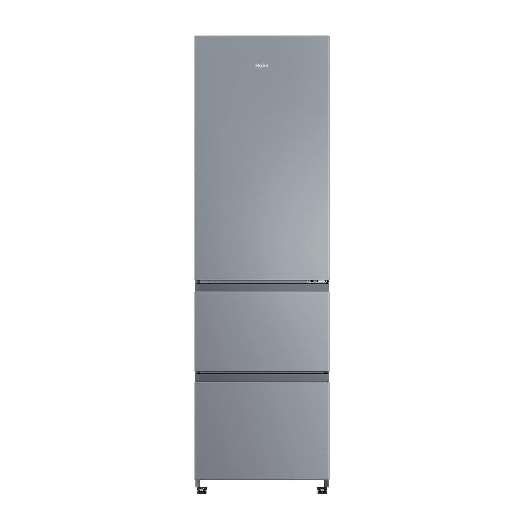 Haier 3D 55 Series 3 HTR3518ENMXK 185cm 60/40 No Frost Fridge Freezer – Stainless Steel Effect – E Rated #416599