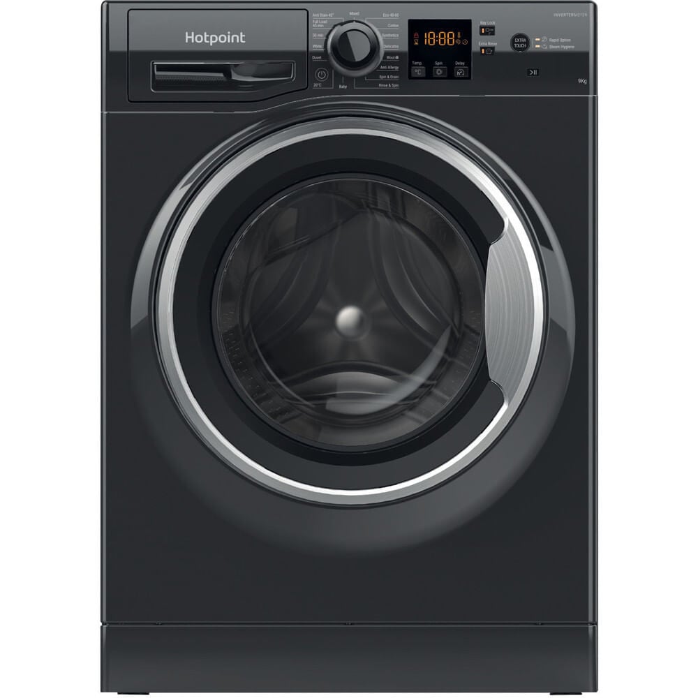 Hotpoint NSWM 946 BS UK 9kg Washing Machine with 1400 rpm – Black – A Rated #417671