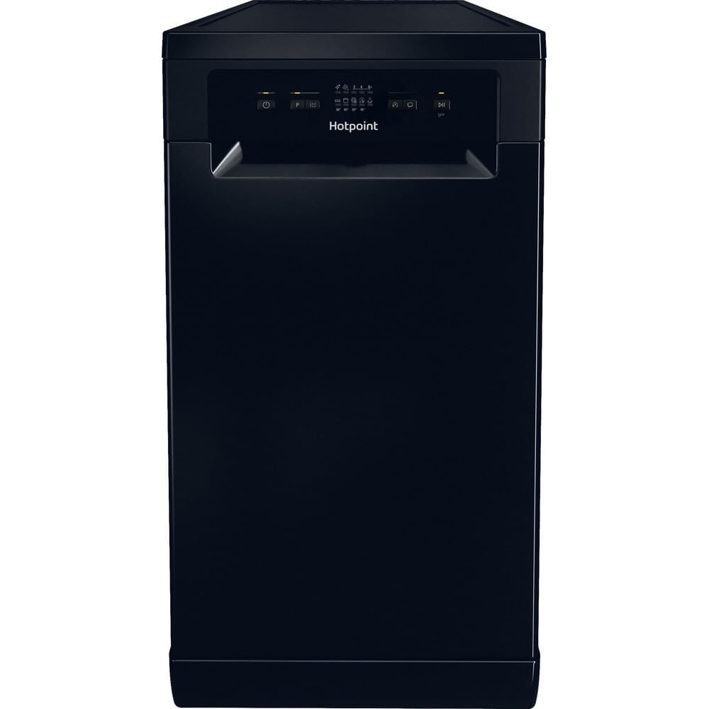 Hotpoint HP2FD10CS90BUK Slimline Dishwasher – Black – D Rated #417362
